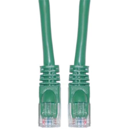 CableWholesale 13X6-05125 Cat6a Green Ethernet Patch Cable  Snagless Molded Boot  500 MHz  25 Foot